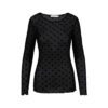 Eve Mesh O-Neck - Black Hearts