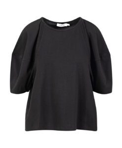 Top With Volume Sleeves - Black