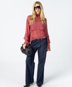 Blouse With Ruffles - Warm Blush