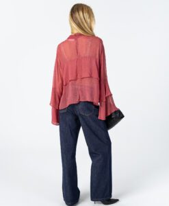Alternative view of Blouse With Ruffles - Warm Blush