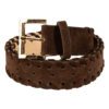 Braided Suede Belt - Chocolate Brown