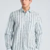 Striped Dobby Shirt L/S - Pastel Blue