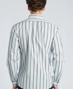 Striped Dobby Shirt L/S - Pastel Blue - Bild 5