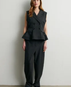 Anjou Trousers - Dark Grey Melange
