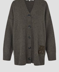 Alpha Knit Monogram Cardigan - Black Olive - Bild 6