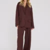 Allium New Blazer - Deep Burgundy