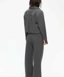 Ambel Herringbone Drapr - Mid Grey Melange - Bild 6