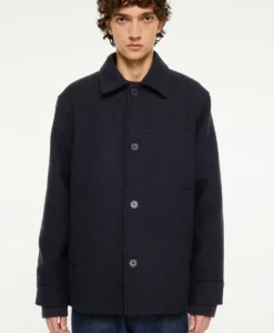 Ciaran Wool Twill - Navy Melange
