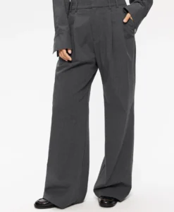 Dilay - Herringbone Drape - Mid Grey Melange - Bild 5