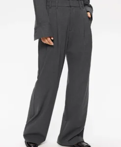 Dilay - Herringbone Drape - Mid Grey Melange - Bild 4