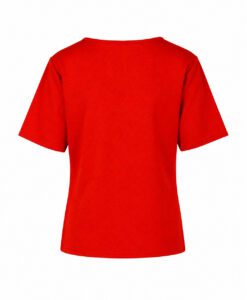 Sweat Blouse with Draped Detail - Red - Bild 3