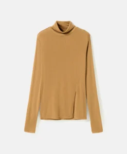 Lyocell - Wool Turtleneck Top - Bronze - Bild 7