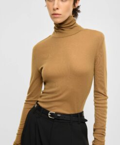Lyocell - Wool Turtleneck Top - Bronze - Bild 4
