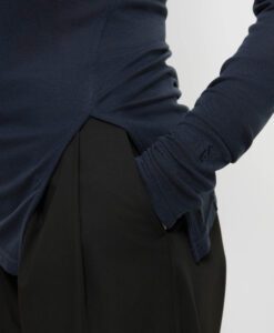 Alternative view of Lyocell - Wool Turtleneck Top - Indigo Noir