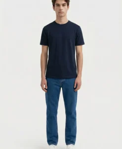 Lung Melange T-Shirt - Dark Blue Melange - Bild 4