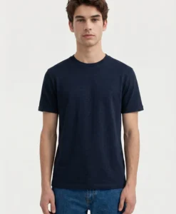 Lung Melange T-Shirt - Dark Blue Melange