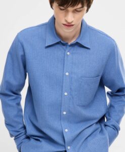 Rodrik Soft Flanell Stripe - Light Blue Stripe