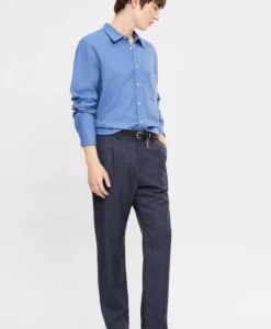 Alternative view of Rodrik Soft Flanell Stripe - Light Blue Stripe