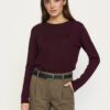 SRMarla O-NeckRoll Edge Knit - Vineyard Wine