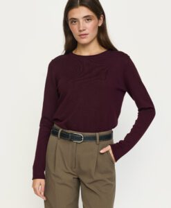 SRMarla O-NeckRoll Edge Knit - Vineyard Wine