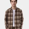 Leon Checked Shirt - Brown Checked