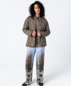 Asta Quilted Loose Jacket - Warm Grey