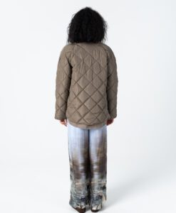 Alternative view of Asta Quilted Loose Jacket - Warm Grey