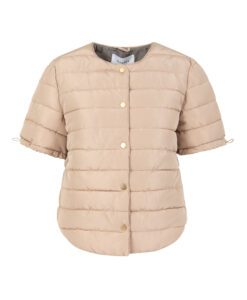 Asta Quilted Short Sleeved Jacket - Sand