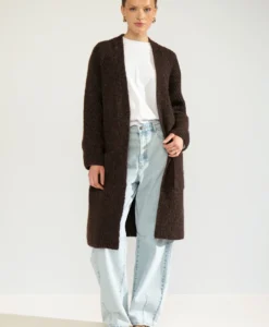 Nuzinda Long Cardigan - Black Coffee