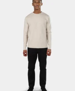 Alternative view of Clark Knitted Roundneck - Beige