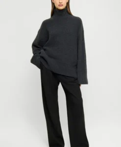 Alternative view of Neija Boucle Wool Mix - Dark Grey Melange