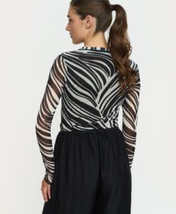 Alternative view of SRMaryam LS Top - Zebra Print