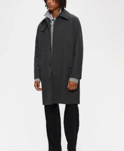 Yonatan Wool Twill - Dark Grey Melange