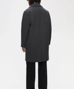 Alternative view of Yonatan Wool Twill - Dark Grey Melange