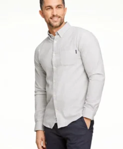 Brushed Twill Shirt L/S - LT Grey