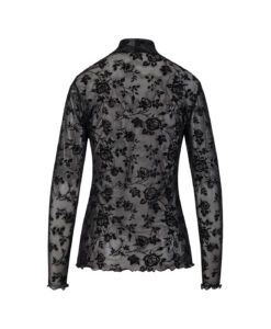 Eve Mesh Turtleneck - Black Flower - Bild 5