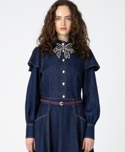 Shirt In Soft Denim - Dark Blue Denim