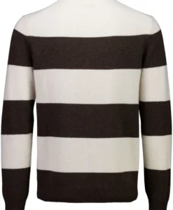 Lambswool Striped O-neck - Dk Brown Mel - Bild 6