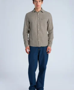 Alternative view of Soft Houndtooth Shirt L/S - DK Brown