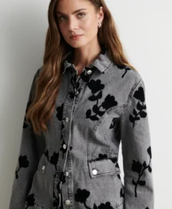 Lawrissa Denim Jacket - Denim Grey