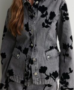 Alternative view of Lawrissa Denim Jacket - Denim Grey