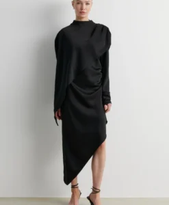 Opala Asymmetric Dress - Black