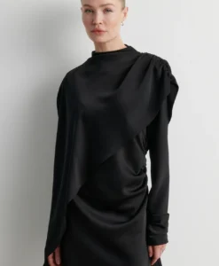 Alternative view of Opala Asymmetric Dress - Black
